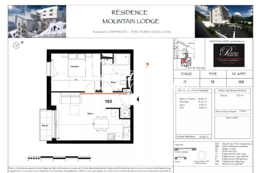 T2 neuf avec balcon et parking
