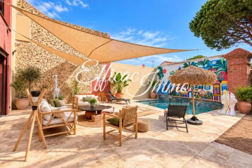 BAGES – MAISON EN PIERRES RENOVEE DE 250 M² – 5 CHAMBRES – PISCINE – GARAGE 90 M²